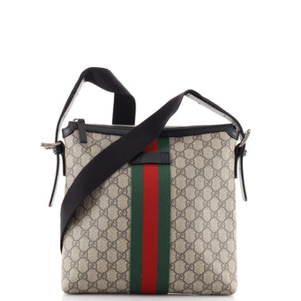 Gucci Web Messenger Bag GG Coated Canvas Medium