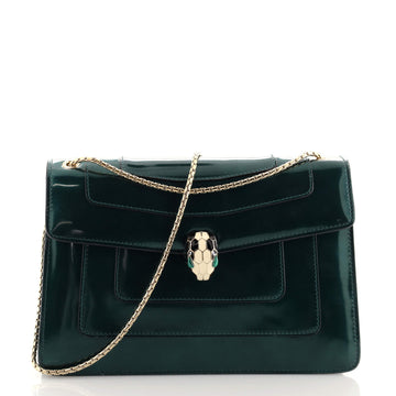 Bvlgari Serpenti Forever Shoulder Bag Metallic Leather Medium