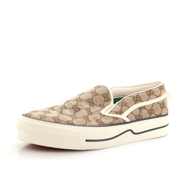 Gucci Women's 1977 Tennis Slip On Sneakers GG Canvas