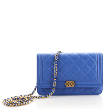 Chanel Boy Wallet on Chain Quilted Lambskin
