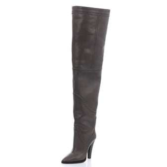 Saint Laurent Women's Kensington Over the Knee Boots Leather