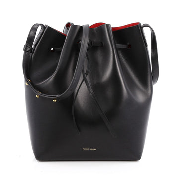 Mansur Gavriel Bucket Bag Leather Large Black