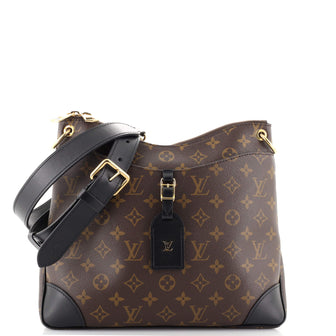 LOUIS VUITTON Odeon NM MM Monogram Shoulder Bag Black/Brown