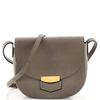 Celine Trotteur Crossbody Bag Grainy Leather Small