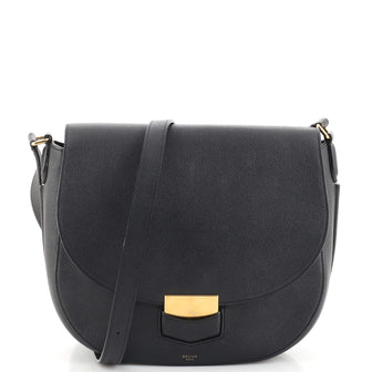 Celine Trotteur Crossbody Bag Grainy Leather Medium