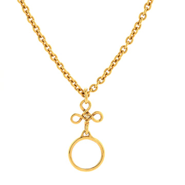 Chanel Magnifying Glass Pendant Necklace Metal