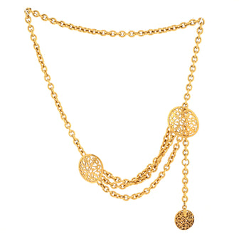 Chanel Vintage Medallion Charms Chain Belt Metal