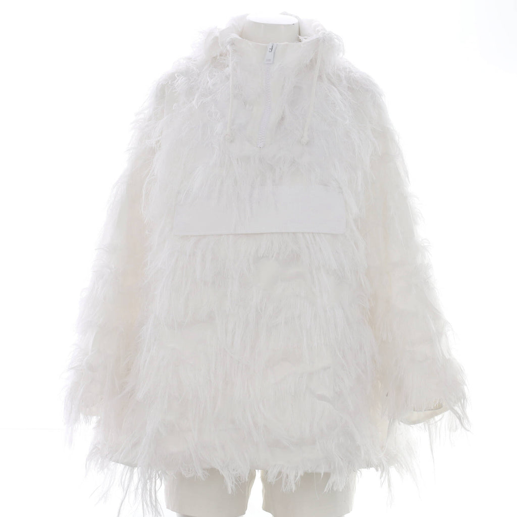 Christian Dior Women's Hooded Anorak Jacket Fringe Technical