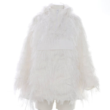Christian Dior Women's Hooded Anorak Jacket Fringe Technical Fabric