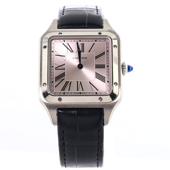 Cartier Santos Dumont Quartz Watch Stainless Steel and Alligator 31