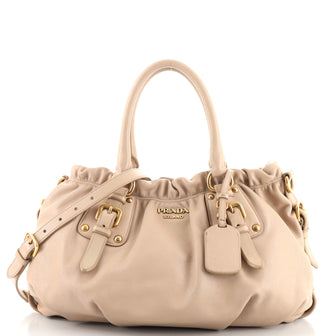 Prada Convertible Belted Satchel Soft Calf Medium