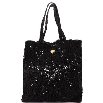 Dolce & Gabbana Beatrice Tote Bag Crochet Lace Jacquard Medium