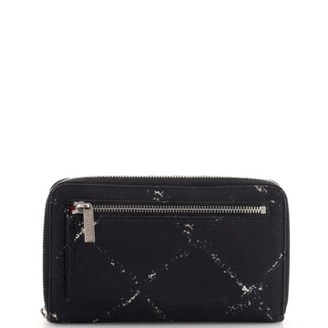 Chanel Travel Line ZIp Around Wallet Printed Nylon