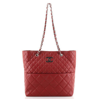 Chanel In The Business Tote Quilted Lambskin North South