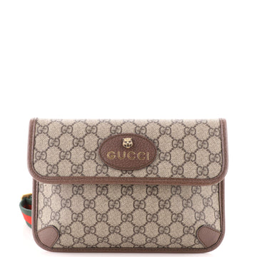 Gucci Neo Vintage Flap Belt Bag GG Coated Canvas