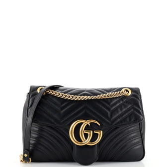 Gucci GG Marmont Flap Bag Matelasse Leather Medium