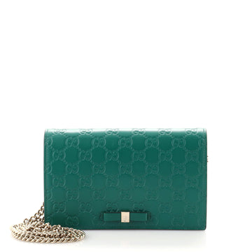 Gucci Signature Wallet on Chain Guccissima Leather