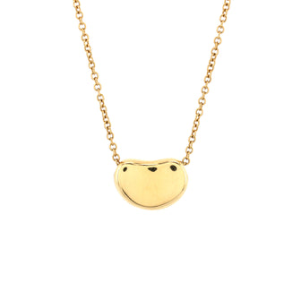 Tiffany & Co. Elsa Peretti Bean Pendant Necklace 18K Yellow Gold 11mm