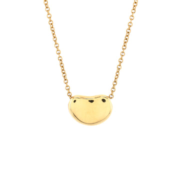 Tiffany & Co. Elsa Peretti Bean Pendant Necklace 18K Yellow Gold 11mm