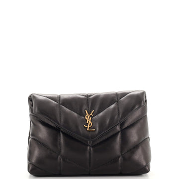 Saint Laurent LouLou Puffer Clutch Leather Small
