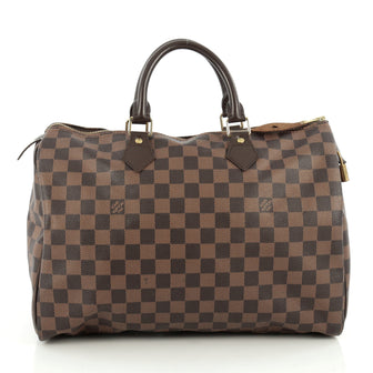 Louis Vuitton Speedy Handbag Damier 35 Brown