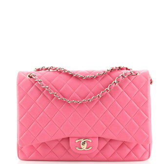 Chanel Classic Double Flap Bag Quilted Caviar Maxi