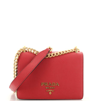 Prada Chain Flap Bag Saffiano Leather Small