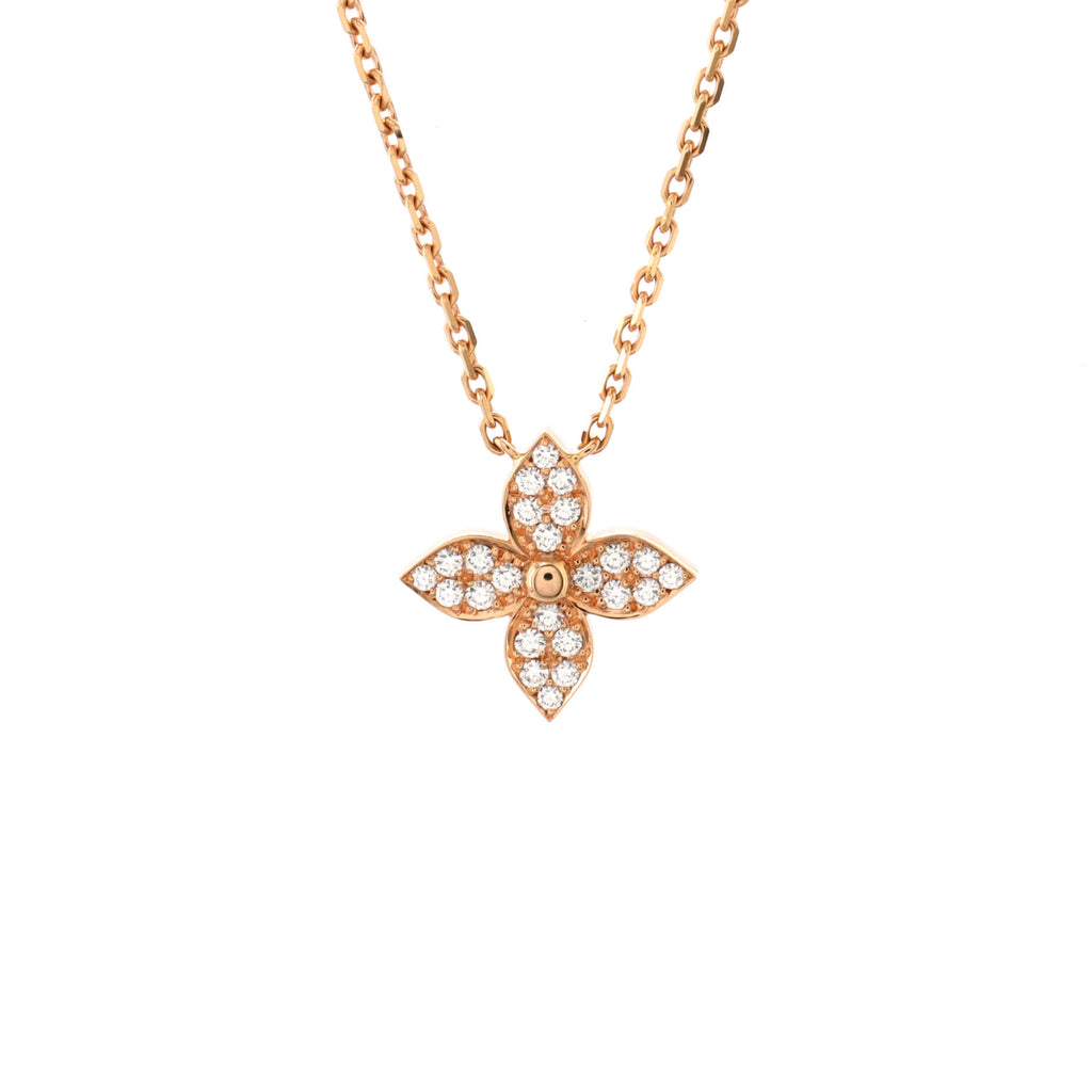 Louis Vuitton Star Blossom Pendant Necklace 18K Rose Gold and Diamonds Rose  gold 1929081