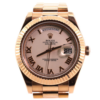 Rolex Oyster Perpetual President Day-Date II Automatic Watch Rose Gold 41