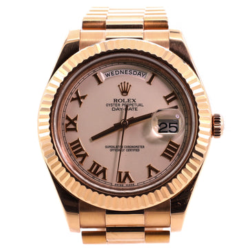 Rolex Oyster Perpetual President Day-Date II Automatic Watch Rose Gold 41