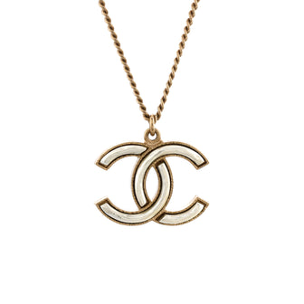 Chanel CC Pendant Necklace Metal with Enamel