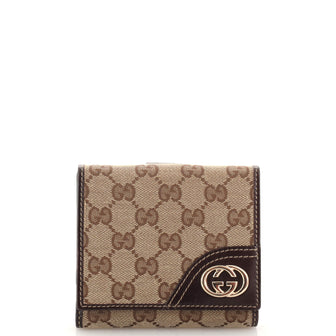 Gucci New Britt French Wallet GG Canvas Compact