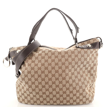 Gucci Icon Bit Top Handle Bag GG Canvas Large