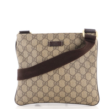 Gucci Zip Top Messenger Bag GG Coated Canvas Small