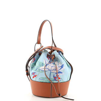 Loewe Balloon Bucket Bag	Printed Canvas and Leather Printed Canvas and Leather Small