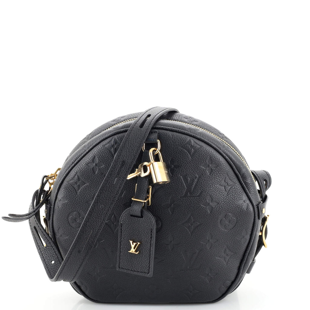 Louis Vuitton Boite Chapeau Souple Bag Monogram Empreinte Leather MM Black  18705814
