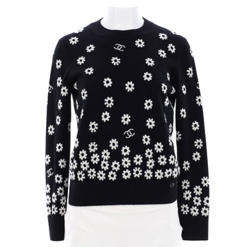 Chanel Women's Daisy CC Crewneck Sweater Cashmere Blend