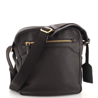 Prada Front Pocket Messenger Bag Cervo Leather Small
