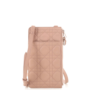 Christian Dior Wallet on Strap Cannage Quilt Lambskin