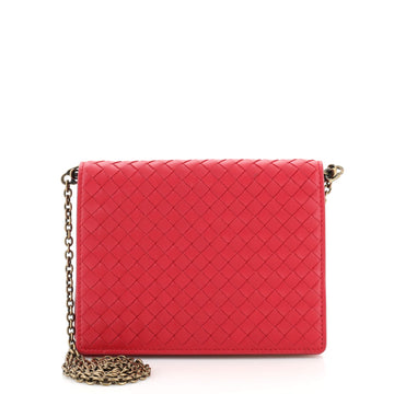 Bottega Veneta Flap Wallet on Chain Intrecciato Nappa Small