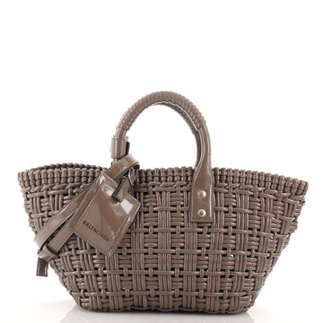 Balenciaga Bistro Panier Bag Woven Faux Leather XS