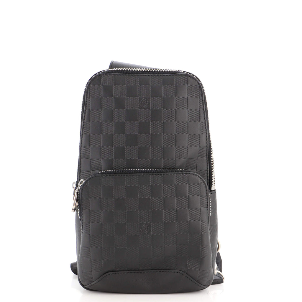 Louis Vuitton Avenue Sling Bag Damier Infini Leather Black 13863360