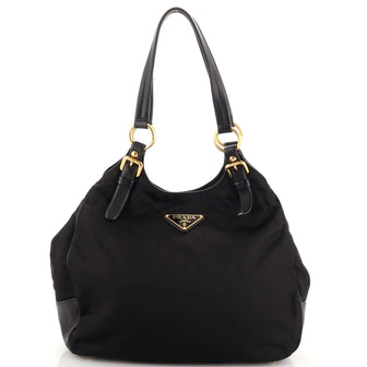 Prada Belted Tote Tessuto and Leather Small