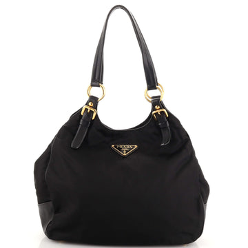 Prada Belted Tote Tessuto and Leather Small