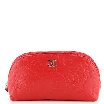 Chanel Cosmetic Case Camellia Lambskin Small