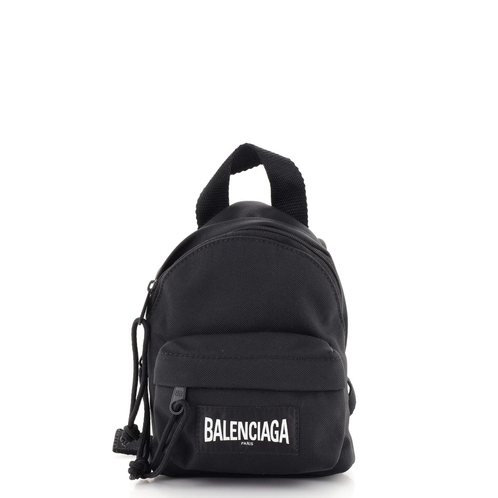 balenciaga backpack mini Recycled Casual Nylon Spray Polka Dots Explorer Crossbody Black White 1093480 FASHIONPHILE Balenciaga mini backpack black with
