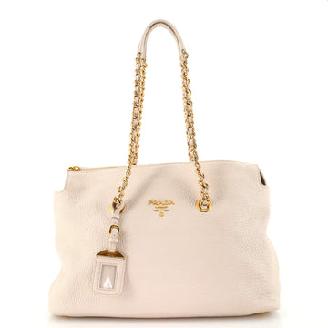Prada Chain Zip Tote Vitello Daino Medium