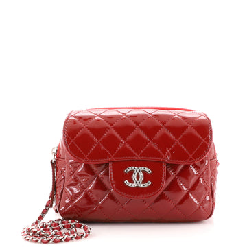 Chanel Brilliant Wallet Crossbody Bag Quilted Patent Leather Mini