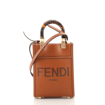 Fendi Sunshine Shopper Tote Leather Mini