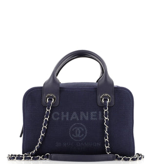 Chanel Deauville NM Bowling Bag Mixed Fibers Small